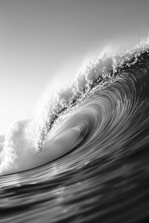 Quilla en la Cresta en blanco y negro