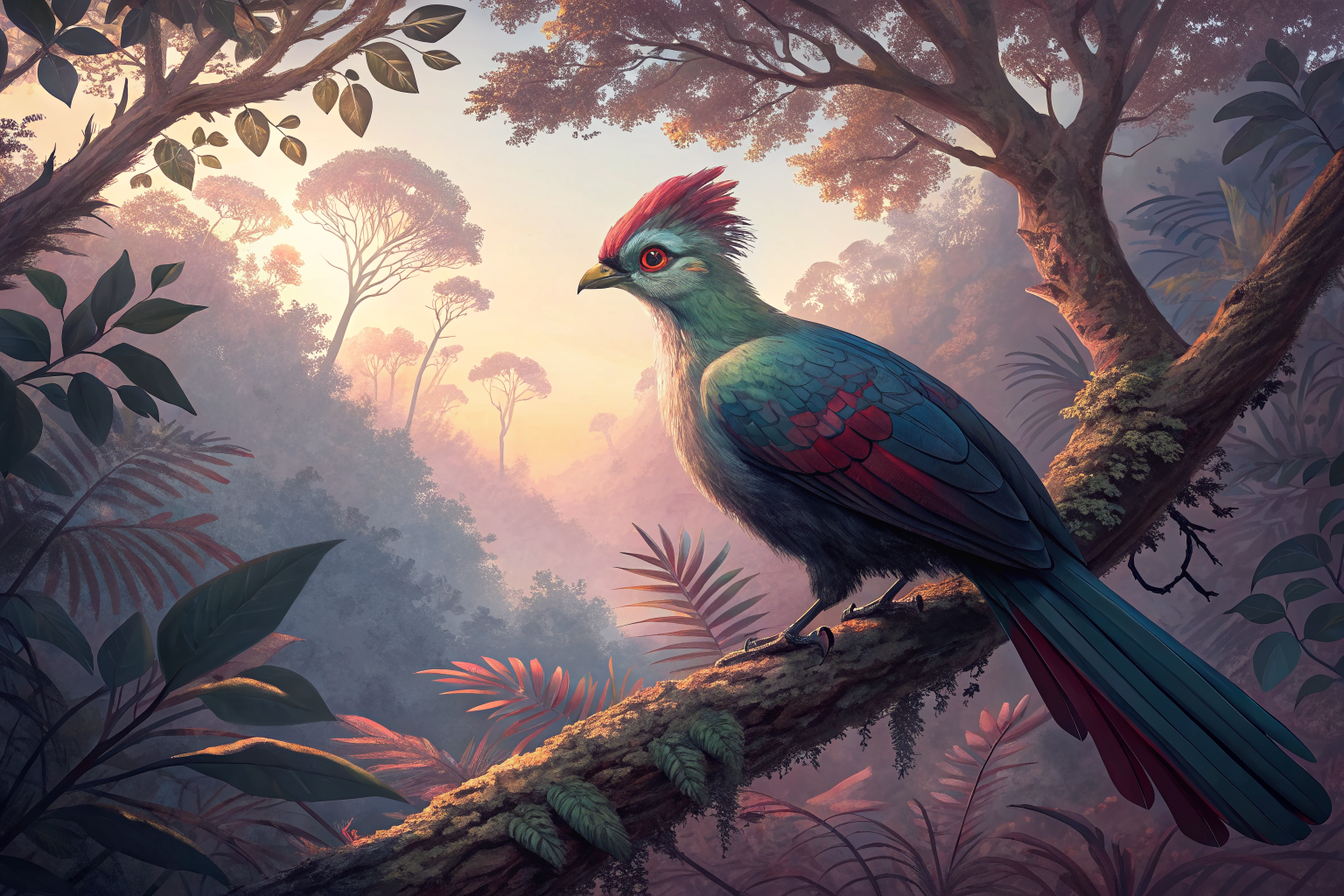 Turaco al Ocaso Índigo