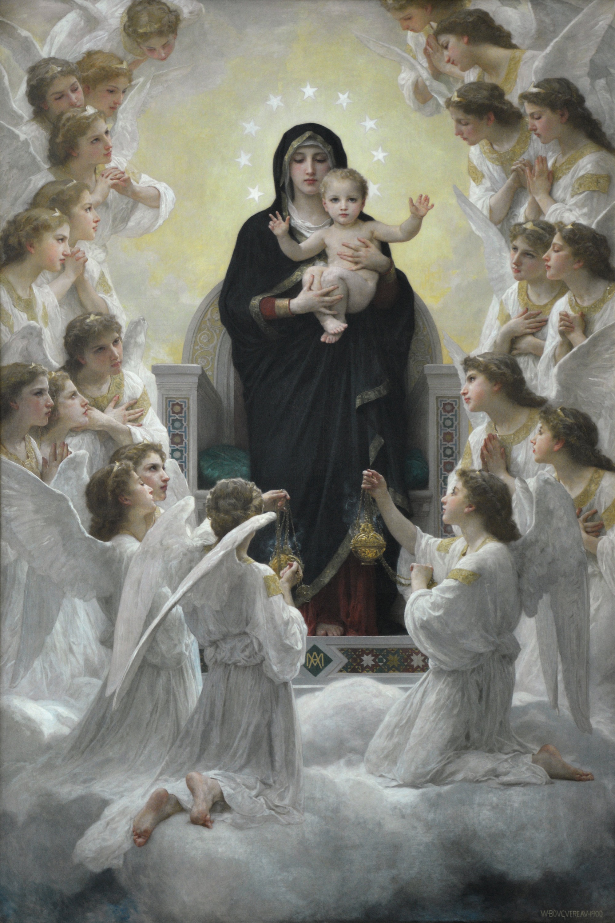 La Virgen con ángeles, William-Adolphe Bouguereau