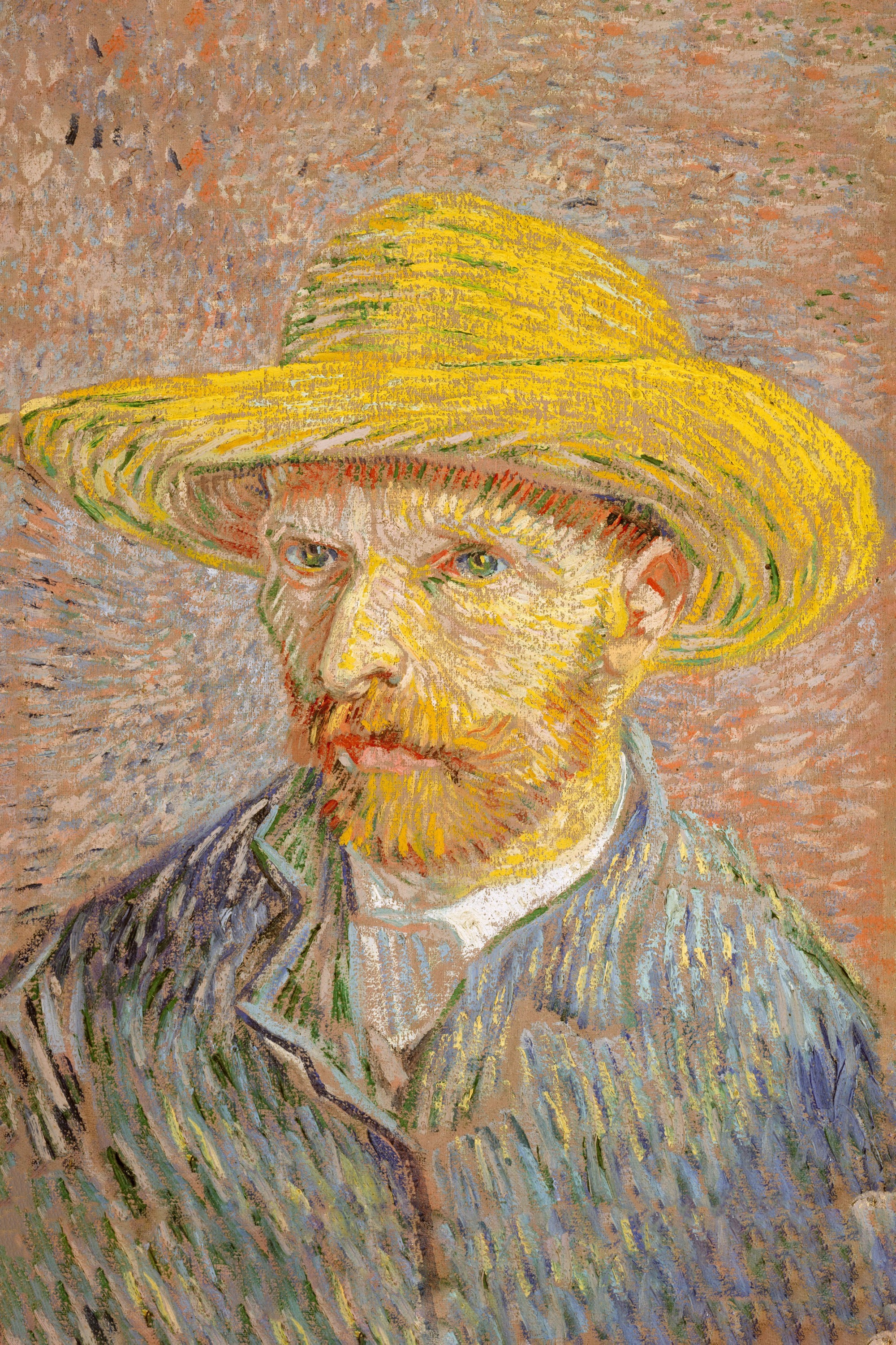 Autorretrato con sombrero de paja, Vincent van Gogh