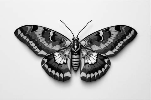 Vuelo Cosido: Guante de la Costurera en blanco y negro
